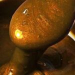 Candied Yams, Gold, Orange, Acrylic Paint