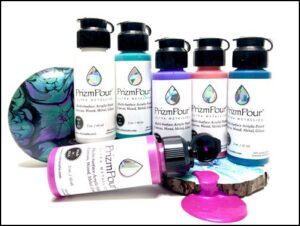 ."Beach Bouquet", PrizmPour 6pc Set, 2oz. Bottles - Violet Rose, Chantilly Lace, Royal Sapphire, Neptune's Gaze, Pink Diamond & Peach Dahlia