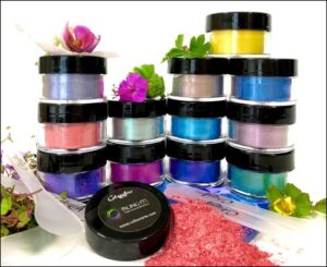 "GlassWing Butterfly", 15ml Jars, 12pc. "BLING IT" Pure Mica for Epoxy & Acrylic Projects