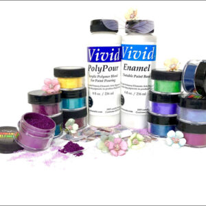 ..."Fire Fly", 12-PC Primary Elements 15ml Jars Includes (1) 8oz. Bottle PolyPour and (1) 8oz. Bottle Vivid Enamel