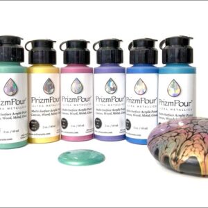 PrizmPour "Tropical Pearls" 6PC Set: Bohemian Sea, Moody Lilac, Satin Doll,Whispering Wind, Shiny Taffeta,Wasabi